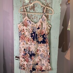Women’s LA Intimates sz L floral lace slip dress Preloved good condition